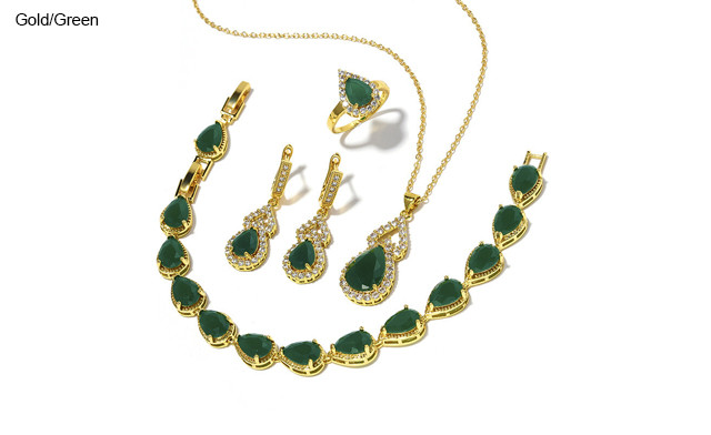 Image of $43.95 for a Sterling Silver Zirconia Jewelry Set (a $94.99 Value)