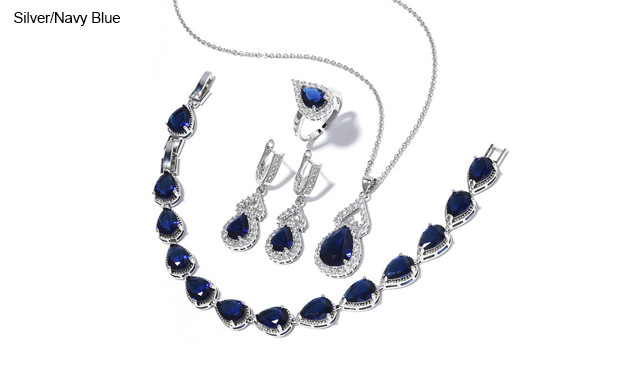 Image of $43.95 for a Sterling Silver Zirconia Jewelry Set (a $94.99 Value)