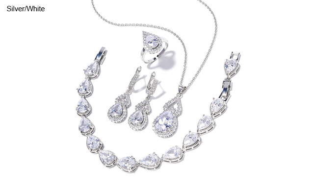 Image of $43.95 for a Sterling Silver Zirconia Jewelry Set (a $94.99 Value)
