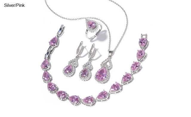 Image of $43.95 for a Sterling Silver Zirconia Jewelry Set (a $94.99 Value)