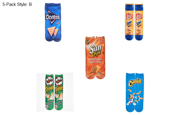 Image of $31.95 & Up for a 5 or 12-Pack of Food Socks