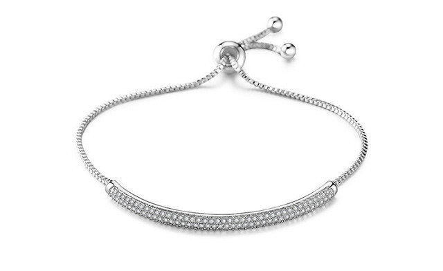 Image of $71.90 & Up for a Pair of Moissanite Stud Earrings + FREE Bracelet