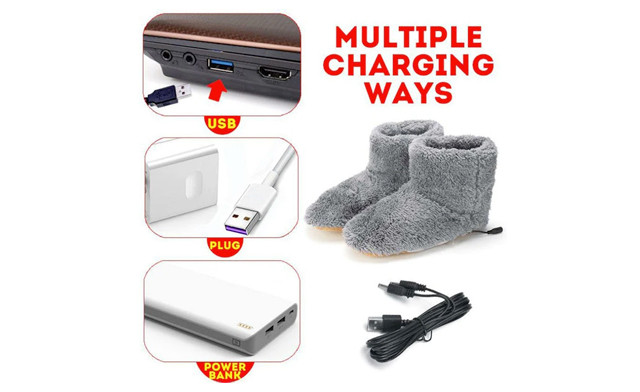 Image of $25 for Electric Heated Slippers for Women (a $68.99 Value)