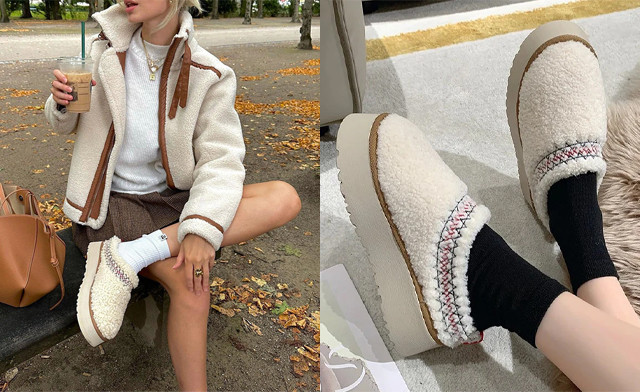 Image of $34.95 for UGG Inspired Platform Slippers (a $67.39 Value)