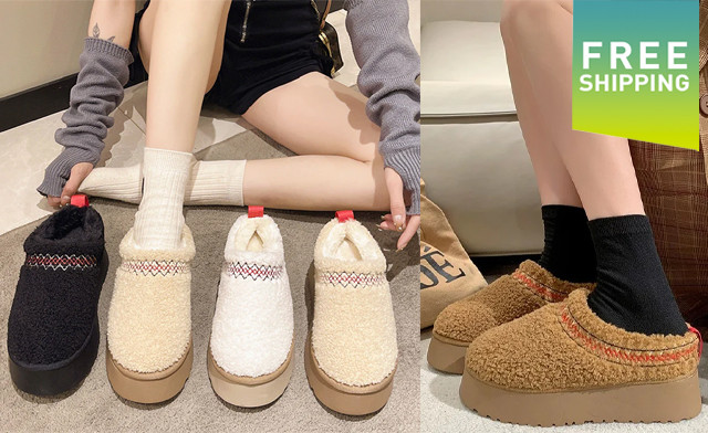 Image of $34.95 for UGG Inspired Platform Slippers (a $67.39 Value)