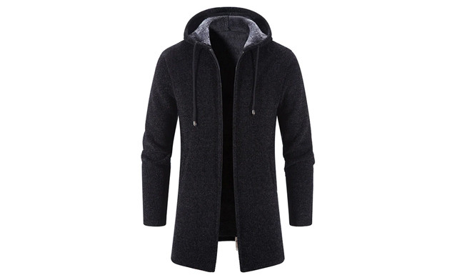 Image of $39.95 for a Men's Long Zipper Coat (a $75 Value)