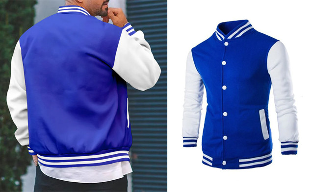 Image of $38.99 for a Men's Baseball Jacket (an $83.99 Value)