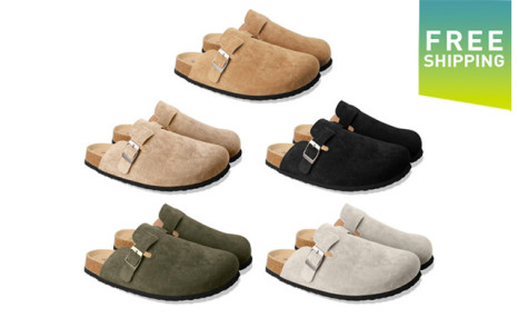 soft leather clogs