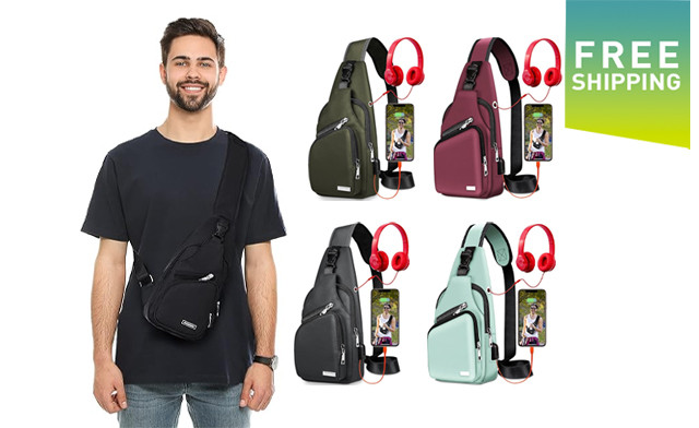 Image of $26.95 for a Waterproof Sling Crossbody Bag (a $75 Value)