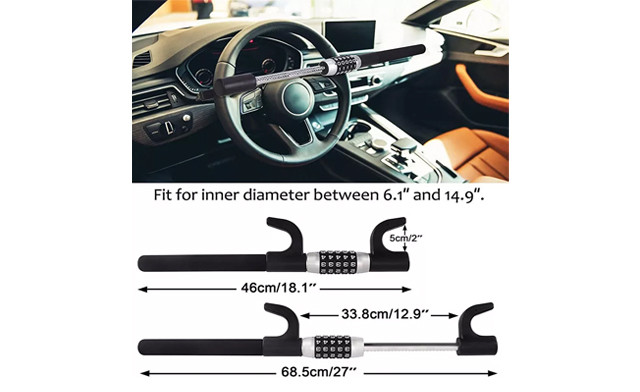 Image of $59.99 for a Steering Wheel Combination Lock (a $102.99 Value)