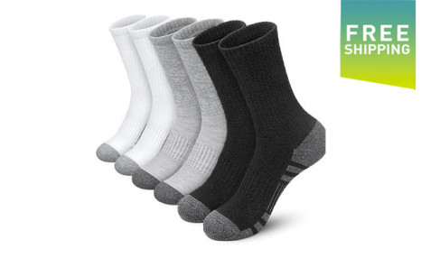 $19 for 6 Pairs of Men's Crew Socks (a $36 Value)