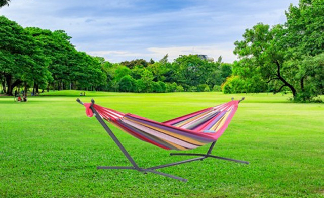 Image of $92.80 for a Hammock with Space Saving Steel Stand with Carrying Case (a $229 Value)