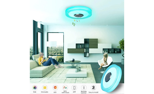 Image of $25.95 for a Flush Mount Ceiling Light with Bluetooth Speaker (a $79.99 Value)