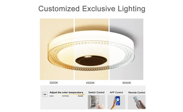 Image of $25.95 for a Flush Mount Ceiling Light with Bluetooth Speaker (a $79.99 Value)