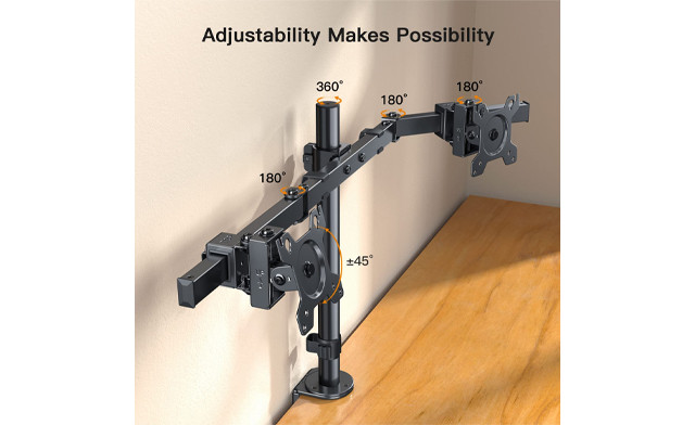 Image of $44.99 for an ErGear Dual Arm Monitor Desk Mount (a $99 Value)