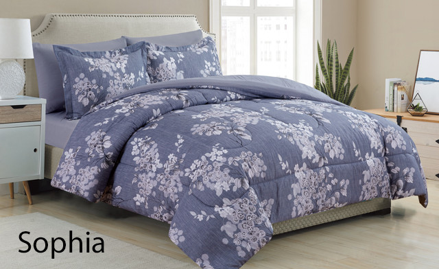 Image of Up to 79% Off a 7-Piece Printed Bed-in-a-Bag Comforter Sets