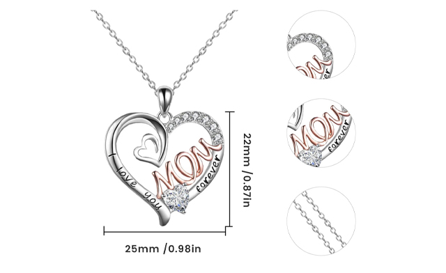 Image of $18.95 for an I Love You Mom Heart Pendant (a $51.99 Value)