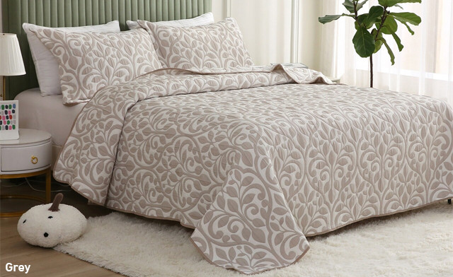 Image of $35.95 & Up for a Jacquard Embroidered Quilt Set
