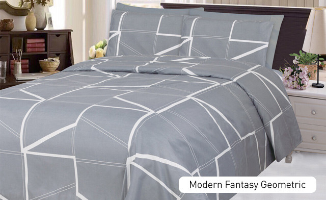 Image of Up to 79% off a Printed Duvet Cover Set