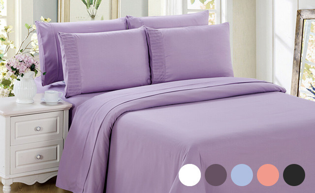 Image of Up to 71% off a 6-Piece Solid Sheet Set