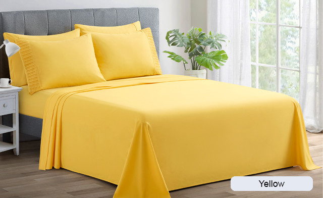Image of Up to 71% off a 6-Piece Solid Sheet Set