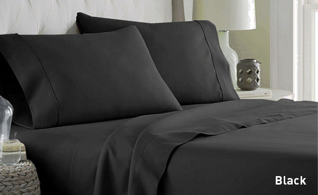 Image of Up to 77% off a 4-Piece 600 Thread Count Cotton Blend Sheet Sets