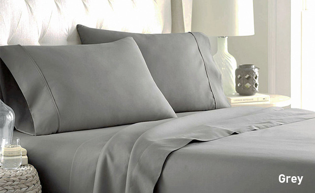 Image of Up to 77% off a 4-Piece 600 Thread Count Cotton Blend Sheet Sets