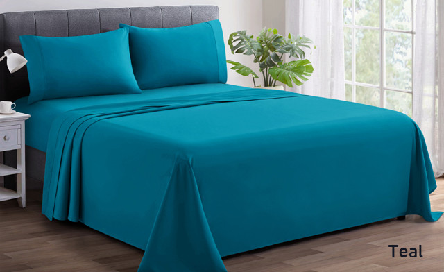 Image of Up to 77% off a 4-Piece 600 Thread Count Cotton Blend Sheet Sets