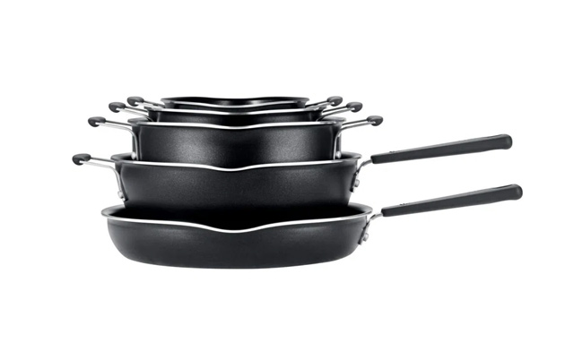 Image of $82.95 for a T-fal Nonstick 10-Piece Cookware Set (a $144.99 Value)