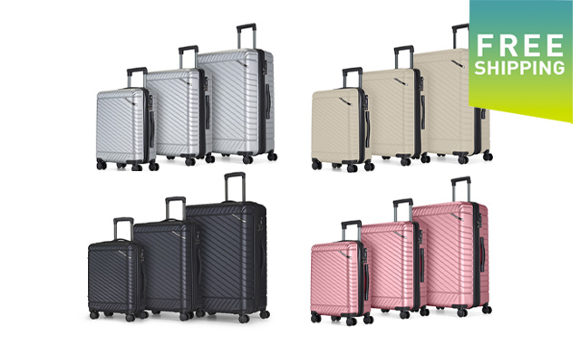 Image of $299.99 for a Bugatti Oslo 3-Piece Luggage Set (a $700 Value)