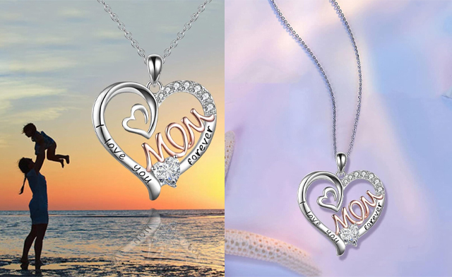 Image of $18.95 for an I Love You Mom Heart Pendant (a $51.99 Value)