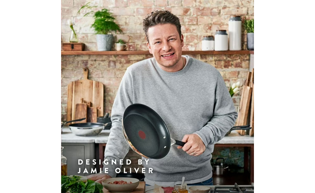 Image of $59.99 for a T-fal Jamie Oliver Stainless Steel 7-Piece Cookware Set (a $129 Value)