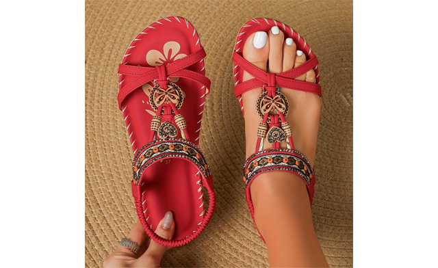 Image of $34.99 for Women's Butterfly Flat Sandals (a $49.99 Value)