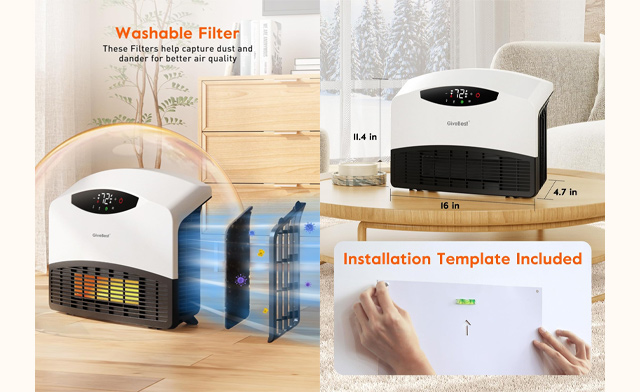 Image of $68.95 for a GiveBest Electric Wall Heater (a $158.99 Value)
