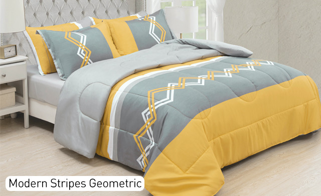 Image of Up to 72% Off a 7-Piece Printed Bed-in-a-Bag Comforter Sets
