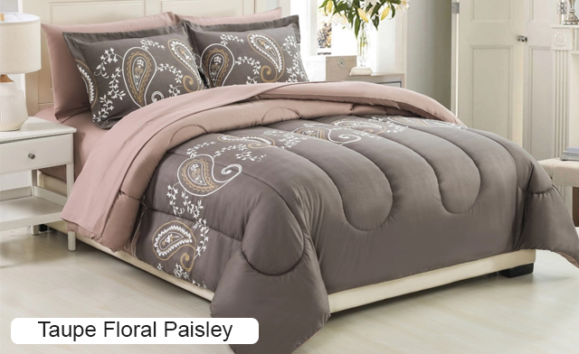 Image of Up to 72% Off a 7-Piece Printed Bed-in-a-Bag Comforter Sets
