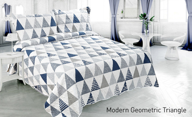 Image of Up to 71% off an Elegant Pinsonic Printed Reversible Quilt Set