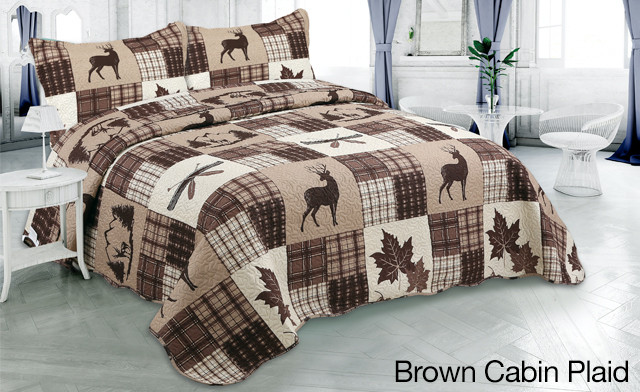 Image of Up to 71% off an Elegant Pinsonic Printed Reversible Quilt Set