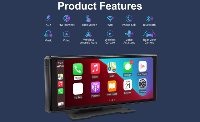 Image of $94 for a 7-Inch Car Wireless Screen with Apple CarPlay & Android Auto (a $129 Value)