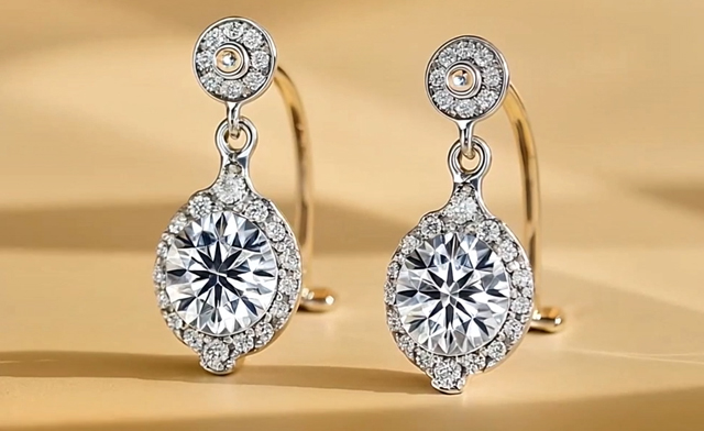 Image of $117.99 for Women's S925 Silver Moissanite Stud Earrings (a $485.64 Value)
