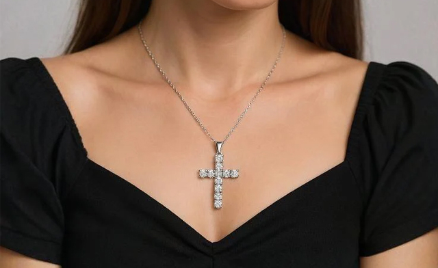 Image of $120.99 for a 925 Sterling Silver Cross Necklace (a $494.16 Value)