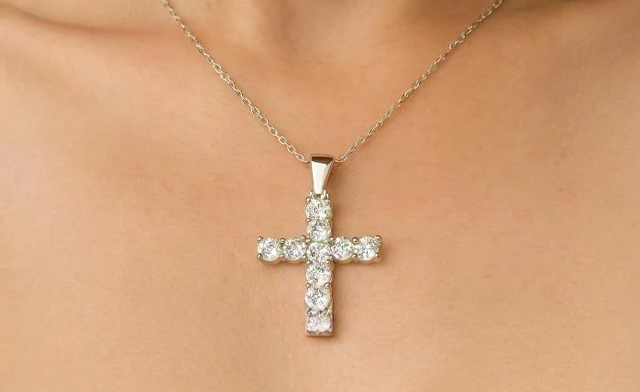Image of $120.99 for a 925 Sterling Silver Cross Necklace (a $494.16 Value)