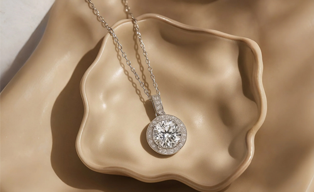 Image of 76% Off a Women's Moissanite Diamond Necklace