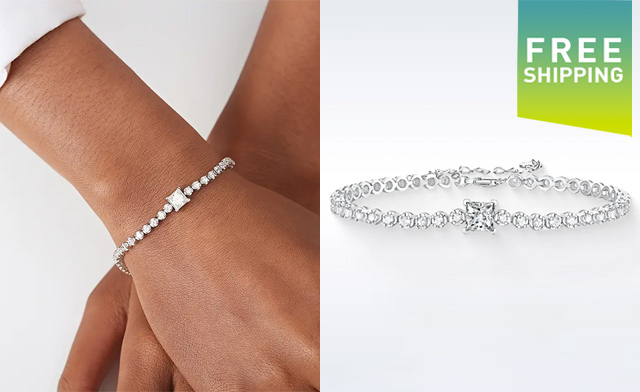 Image of $213.99 for a 0.5 Carat Moissanite Tennis Bracelet (an $877.56 Value)
