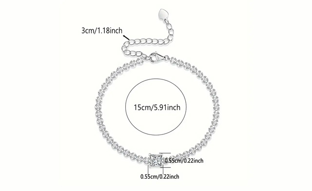 Image of $213.99 for a 0.5 Carat Moissanite Tennis Bracelet (an $877.56 Value)