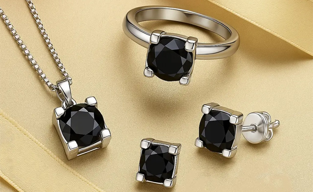 Image of $171.99 for a 4-Piece Moissanite White Gold Jewelry Set (a $707.16 Value)