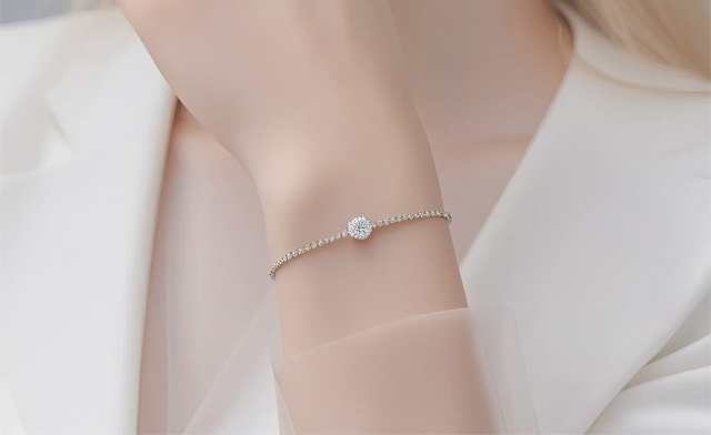 Image of $93.99 for a Moissanite Tennis Bracelet (a $383.40 Value)