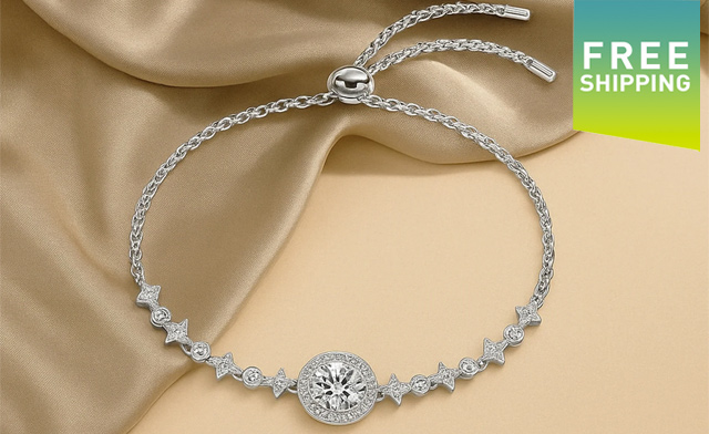 Image of $89.99 for a Round Moissanite Bracelet (a $366.36 Value)