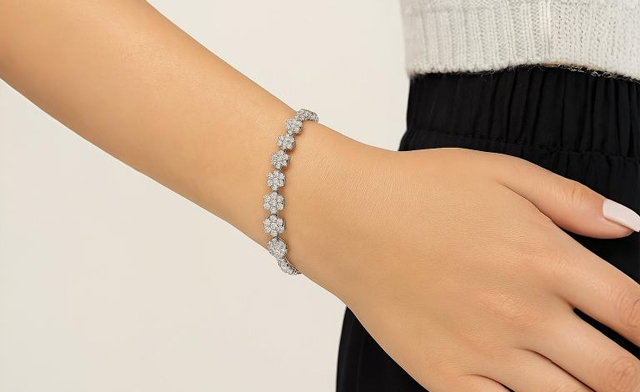 Image of $138.99 for a 925 Sterling Silver Moissanite Bracelet (a $570.84 Value)