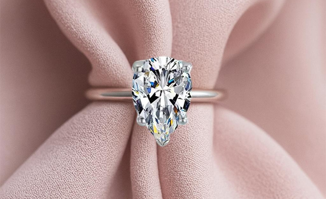 Image of $130.99 for a Moissanite White Gold Diamond Ring (a $536.76 Value)